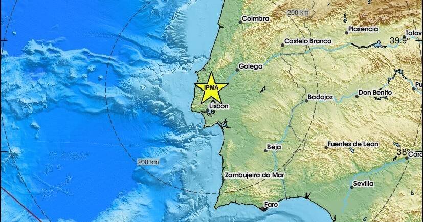 Dois sismos de magnitude 4,1 sentidos na região de Lisboa
